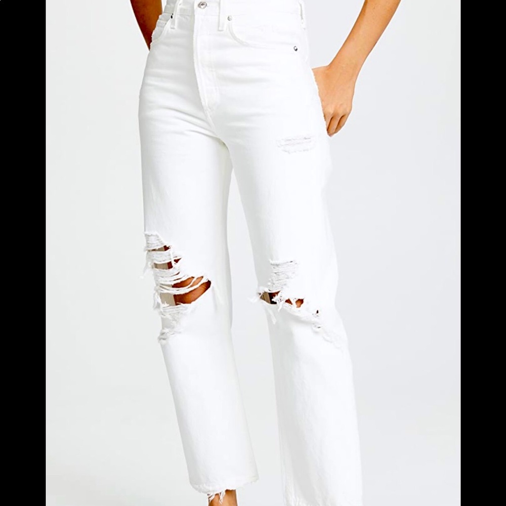 AGolde 90s white jeans